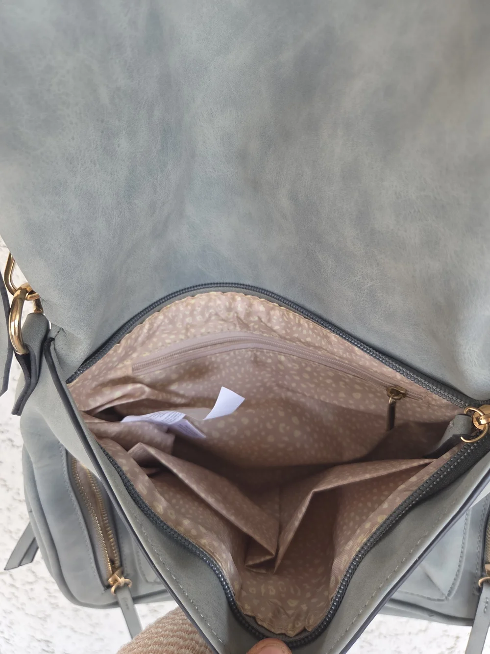 Women's Perforated Flap Crossbody Satchel Bag